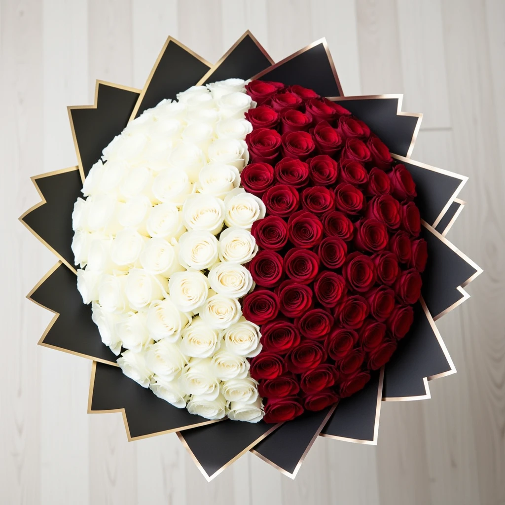 Custom bouquet being designed